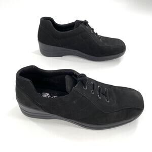 Rohde Womens Walking Hiking Shoes Sneakers Comfort Black‎ Suede Germany Sz 6